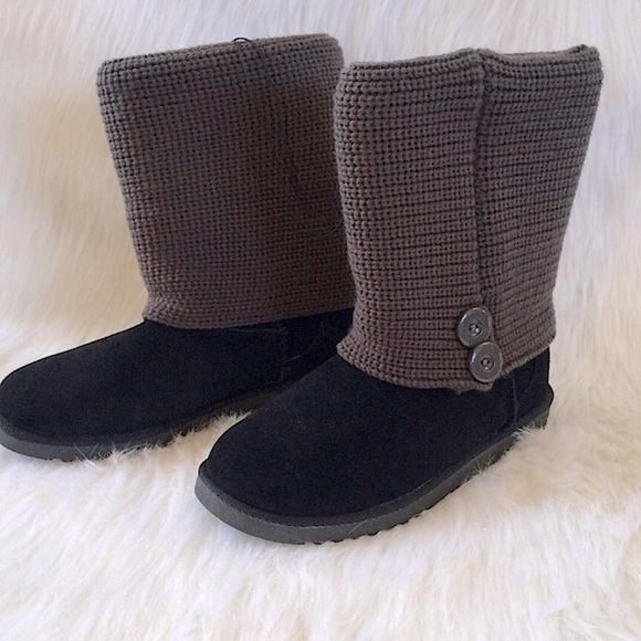 Gray & Black Sweater Boot - Picture 4 of 4